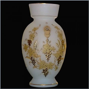 opaline vases gold decoration Napoleon III