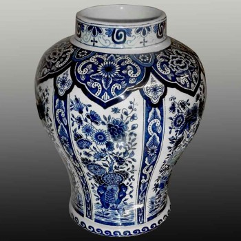 coppia di vasi Boch Delft