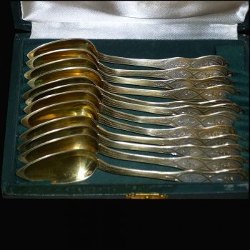 cucchiai d'Argento Vermeil tre Napoleone