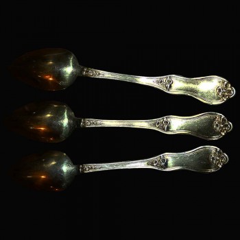 cucharas de plata Vermeil tres Napoleon