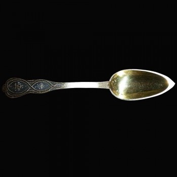 vermeil silver spoons three napoleon