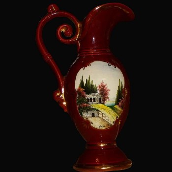 Brocca in porcellana vaso Belgio del XIX secolo