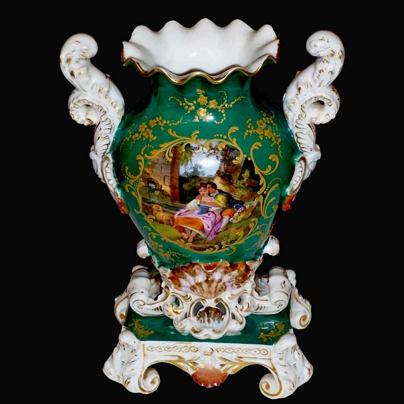 Paris 19 th J.P. porcelain vase