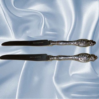 Copertina-coltelli in argento vecchio