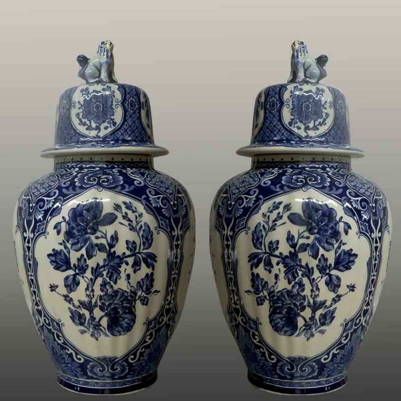 paar Boch Delft Royal Sphinx vazen
