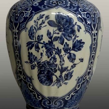 par de jarrones Boch Delft Royal Sphinx