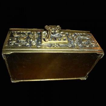 Gothic style gilded bronze box