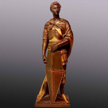 Bronze Barbedienne Saint Georges d'après Donatello