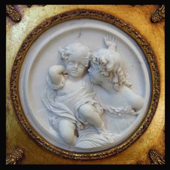 medallion of marble in high relief