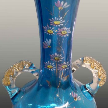 Paar emaillierte Vasen um    1900