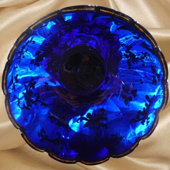 Moser de cristal de Bohemia, talla del siglo XIX