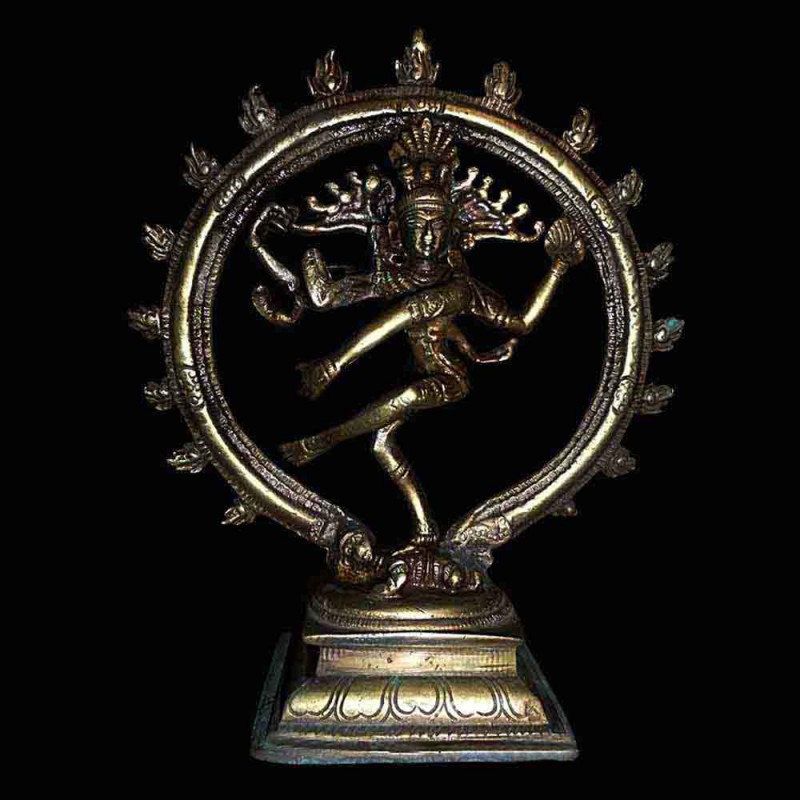 Estatuilla de bronce    dorado de Shiva Nataraja