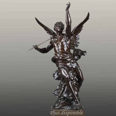 Grande scultura allegorica in bronzo XIX secolo 