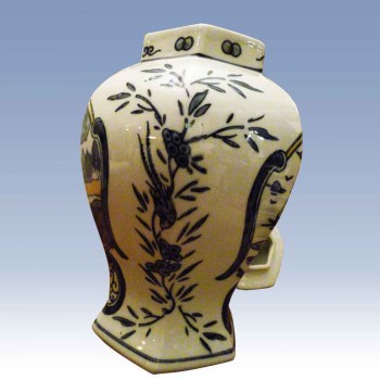 Delft Vase bedeckt Glas    18. Jahrhundert - Vaas XVIII-Delft Schlick aus dem 18. Jahrhundert Delft