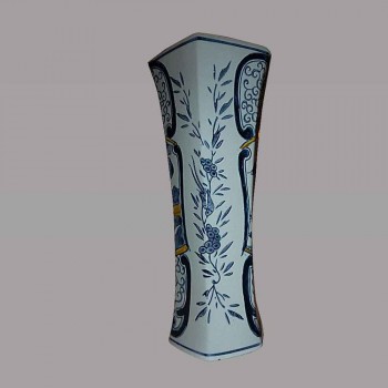 Delft Vase Baluster Steingut weiß blau des 19. Jahrhunderts China