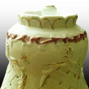 Porcellana di romantico francese-lampione in porcellana di bisquit inizi del XX secolo