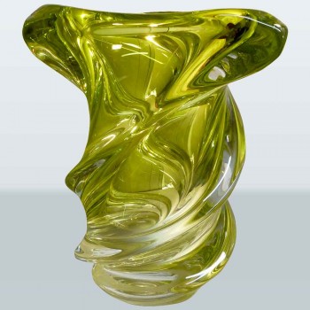 Val Saint Lambert crystal vase Vintage Guido Bon collection 1950/1960