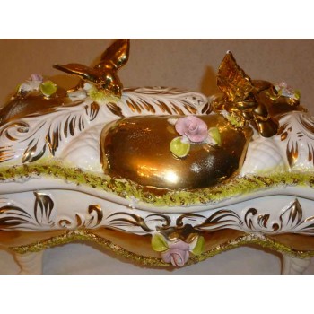 Italian ceramic box - the sesto palm.