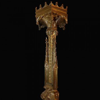 Pik-Kerzen in bronze Dore Gotik XIX Jahrhundert