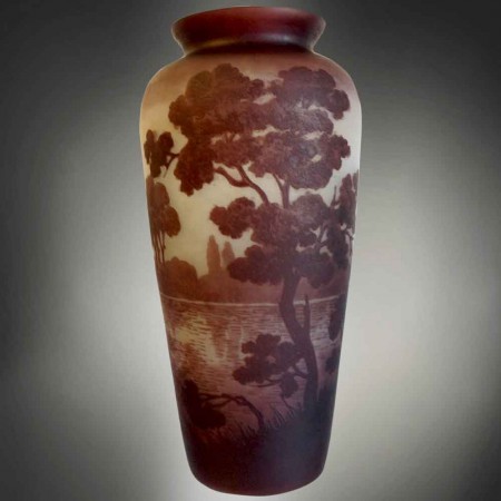 Vase val saint Lambert d'époque Art nouveau