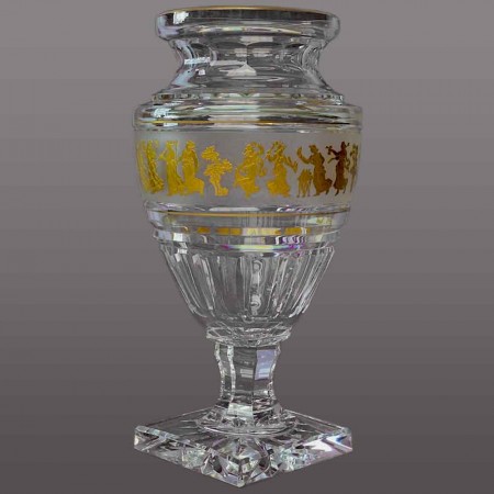 Vase in crystal val saint Lambert Jupiter dance of flora Léon Ledru