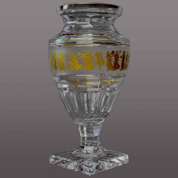 Vase aus Kristall Val Saint Lambert Jupitertanz der Flora Léon Ledru