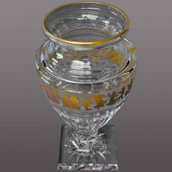 Vase en cristal val saint Lambert Jupiter danse de flore Léon Ledru