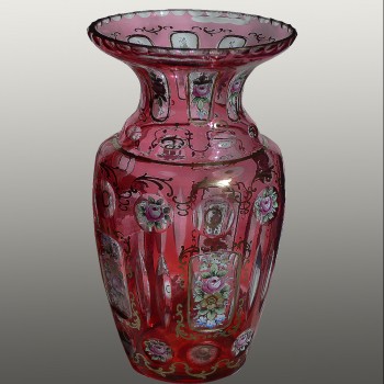 Jarrón Pompadour rosa Art Nouveau