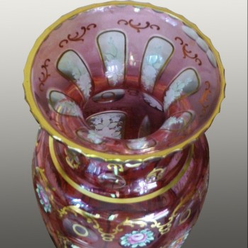 Vaso Pompadour rosa Art Nouveau