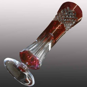 Vaso in cristallo Val Saint Lambert in soliflore taglio ricco