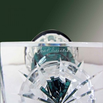 Vaso di cristallo Val Saint Lambert Jupiter (Danza-della-Flora) Verde