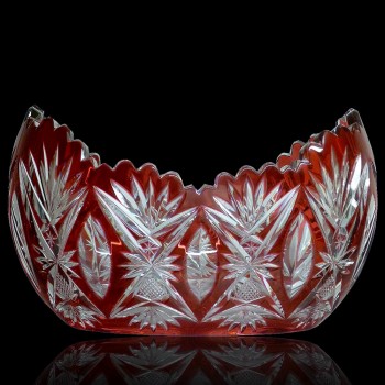 coupe à noix Val Saint Lambert rubis