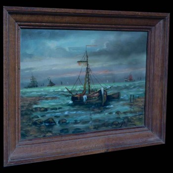 Tableau marine bateaux de pêche