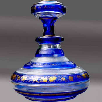 Frasco de cristal azul de Napoleón III