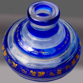 Flacon cristal Napoléon III bleu