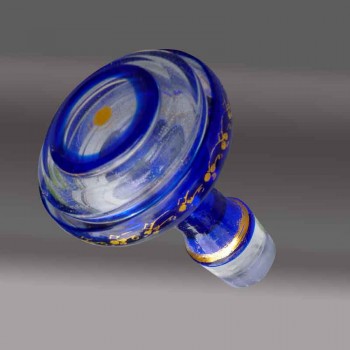 Napoleon III crystal flask blue