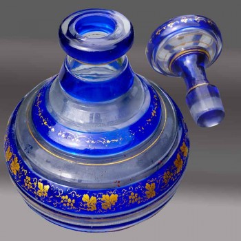Frasco de cristal azul de Napoleón III