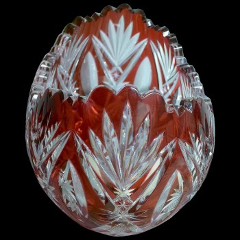 Cuenco de nogal 1908 cristal de Val Saint Lambert-Hubert Fouarge