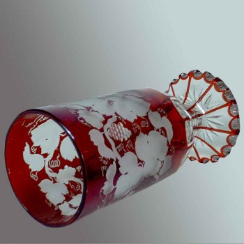 Vase Saint Louis cristal rubis XIXe siècle