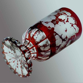 Jarrón de cristal rubí de San Luis, siglo XIX.