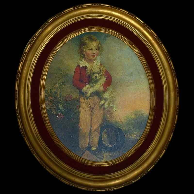 Dipinto per bambini con cane di Arthur William Devis