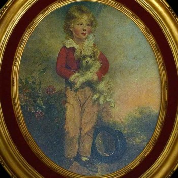 Dipinto per bambini con cane di Arthur William Devis