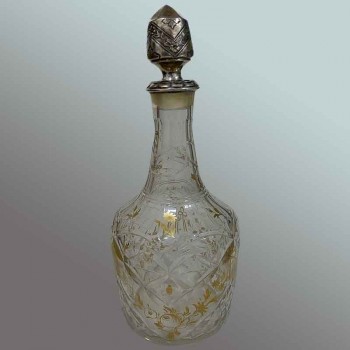 Crystal decanter, 950 Empire platinum setting