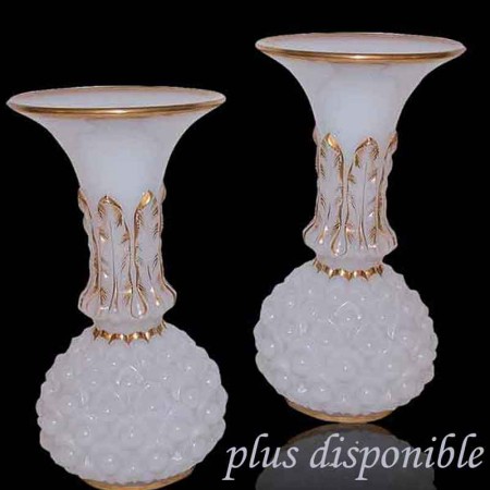 Pair of Baccarat vases from the 19th century