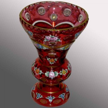 Vase en cristal de Bohème 1910 th