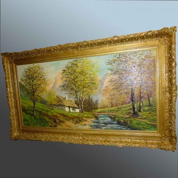 Modern art oil painting countryside landscape