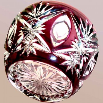 Val Saint Lambert Vase Pinholders Red Crystal Val Saint Lambert Anfang des 20. Jahrhunderts