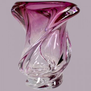 Vase en cristal val saint Lambert vintage circa 1960