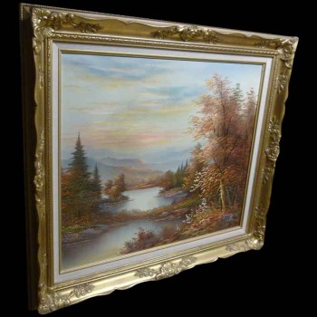 tableau montagne lac