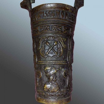 Authentische mittelalterliche Bronzefigur aus dem 16. Jahrhundert (keine Kopie), Frühzeit